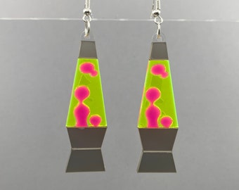 Pendientes colgantes de lámpara de lava
