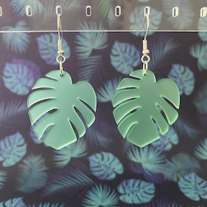 Monstera Leaf Earrings