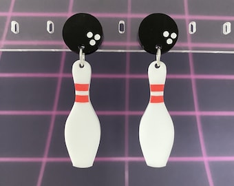 Bowling Pin Dangle Earring