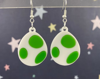 Pendientes colgantes de huevo de Yoshi