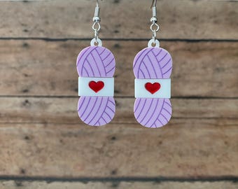Yarn Skein Dangle Earrings