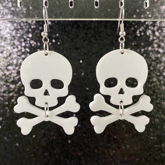 Skull / Crossbones Dangle Earrings