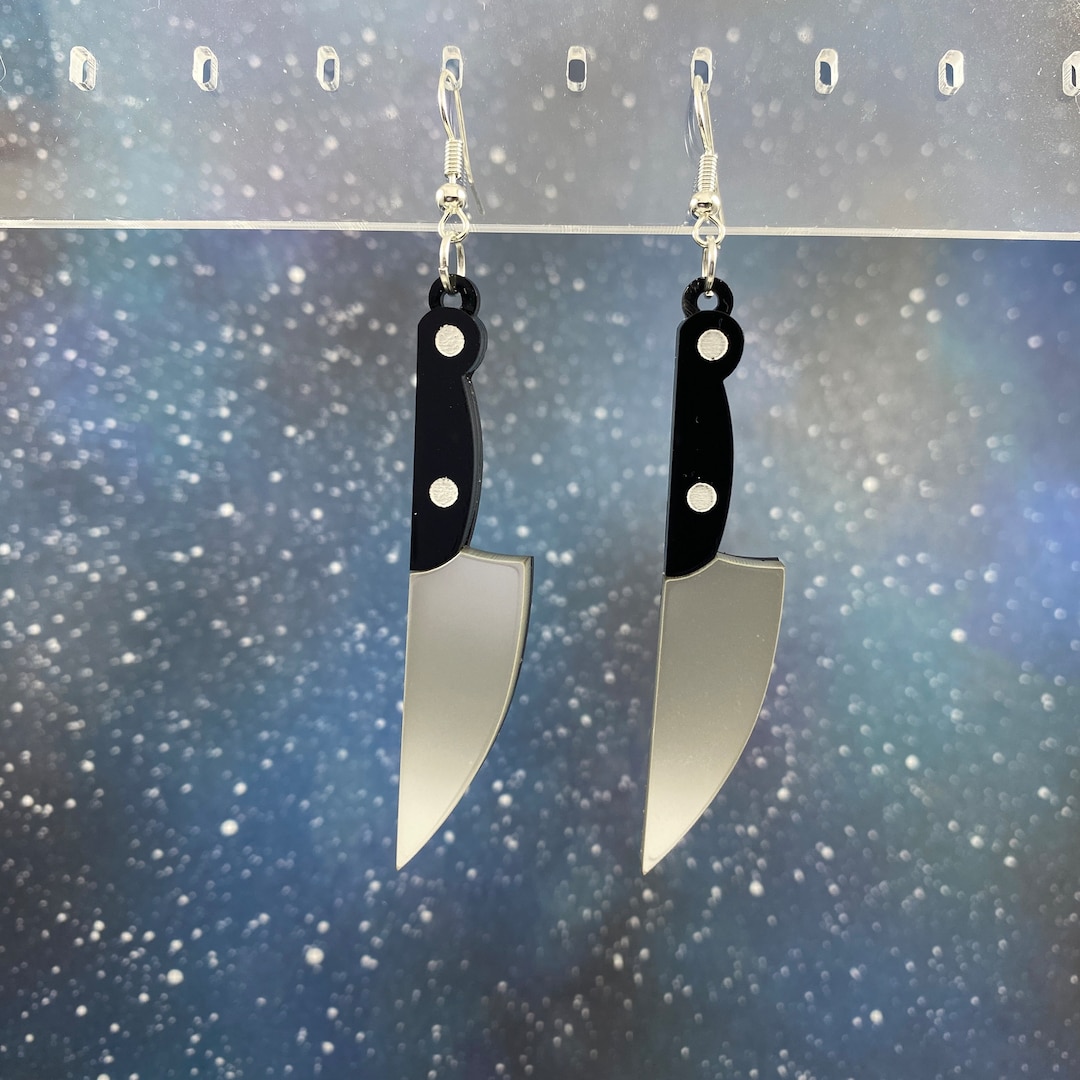 Knife Dangle Earrings Etsy