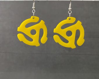 Record Adapter Dangle Earrings
