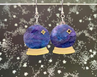 Crystal Ball Dangle Earrings