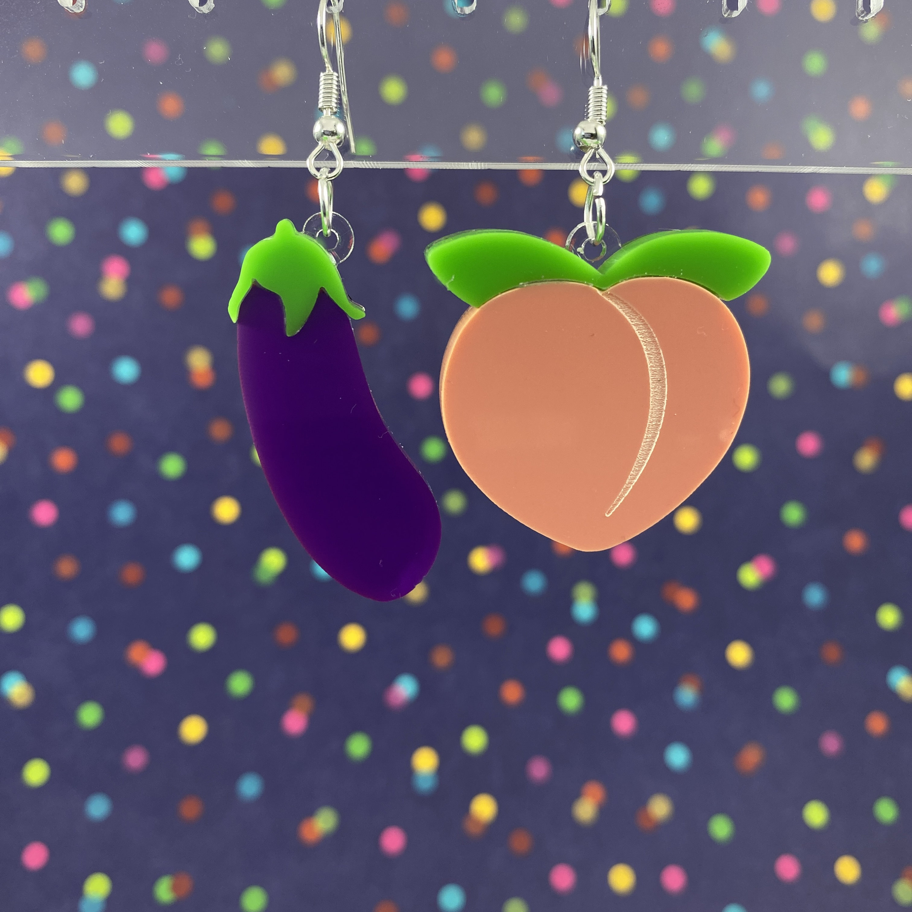 Peach Earrings Fruit Earrings Peach Dangle Earrings Peach 