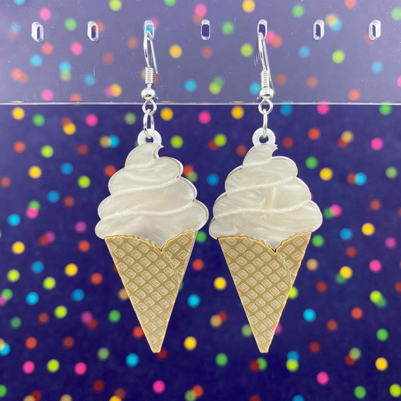Soft Serve Ice Cream Dangle Earrings