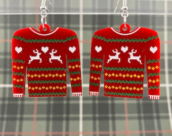 Ugly Sweater Dangle Earrings