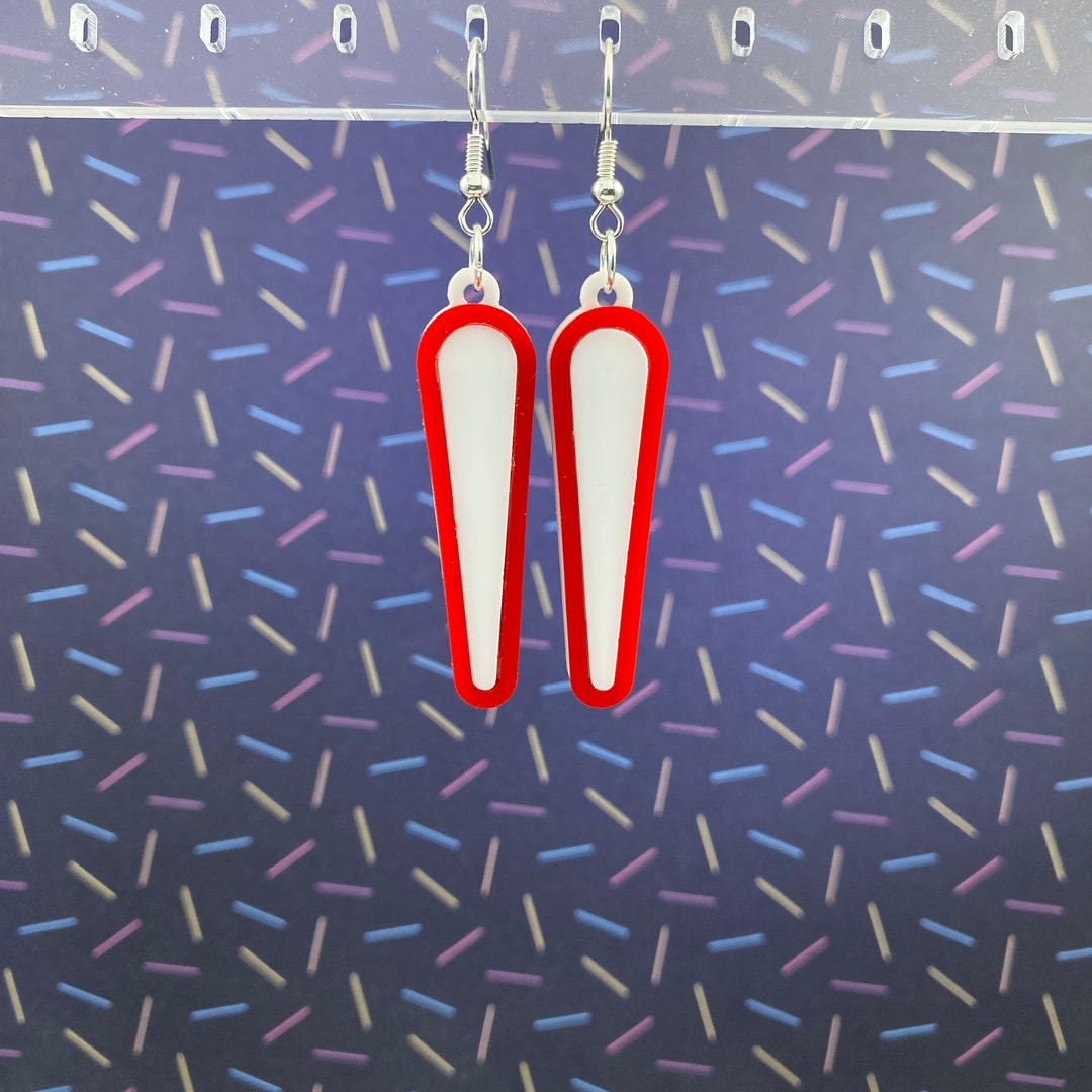 Pinball Flipper Dangle Earrings Etsy