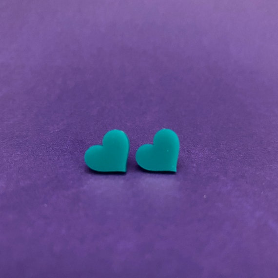 Colorful Heart Stud Earrings