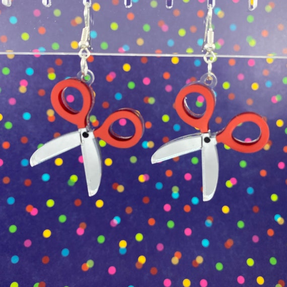 Scissor Emoji Dangle Earrings
