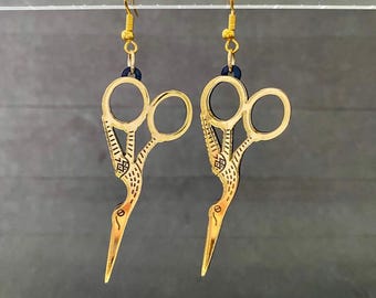 Stork Scissor Dangle Earrings