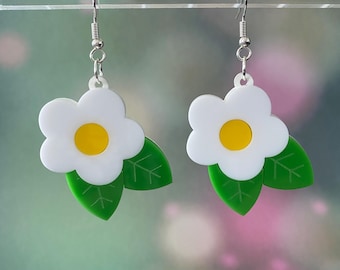 Pretty Flower Dangle Earrings