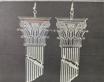 Corinthian Column Dangle Earrings