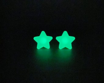Glow In the Dark Star Stud Earrings