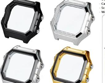 Stainless Steel Case Upgrade Kit for Casio AE-1200/1300 - Includes free tools. (Casio Royale Metal case)