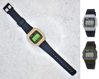 Casio F-91W Metallic Colour Edition Watch with Green Screen Mod (Three watch options to choose from)