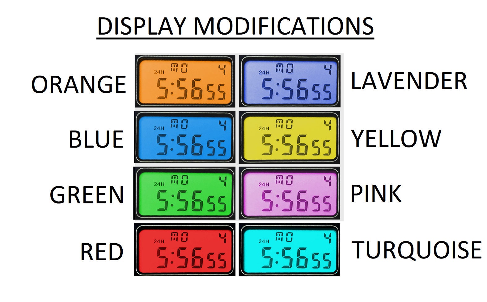 Casio Classic Illuminator Watch With Colour Screen Mod 8 | Etsy UK