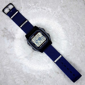 Casio 10 year Battery Life Watch on a Navy Nylon Strap (W-800H-1AVES)