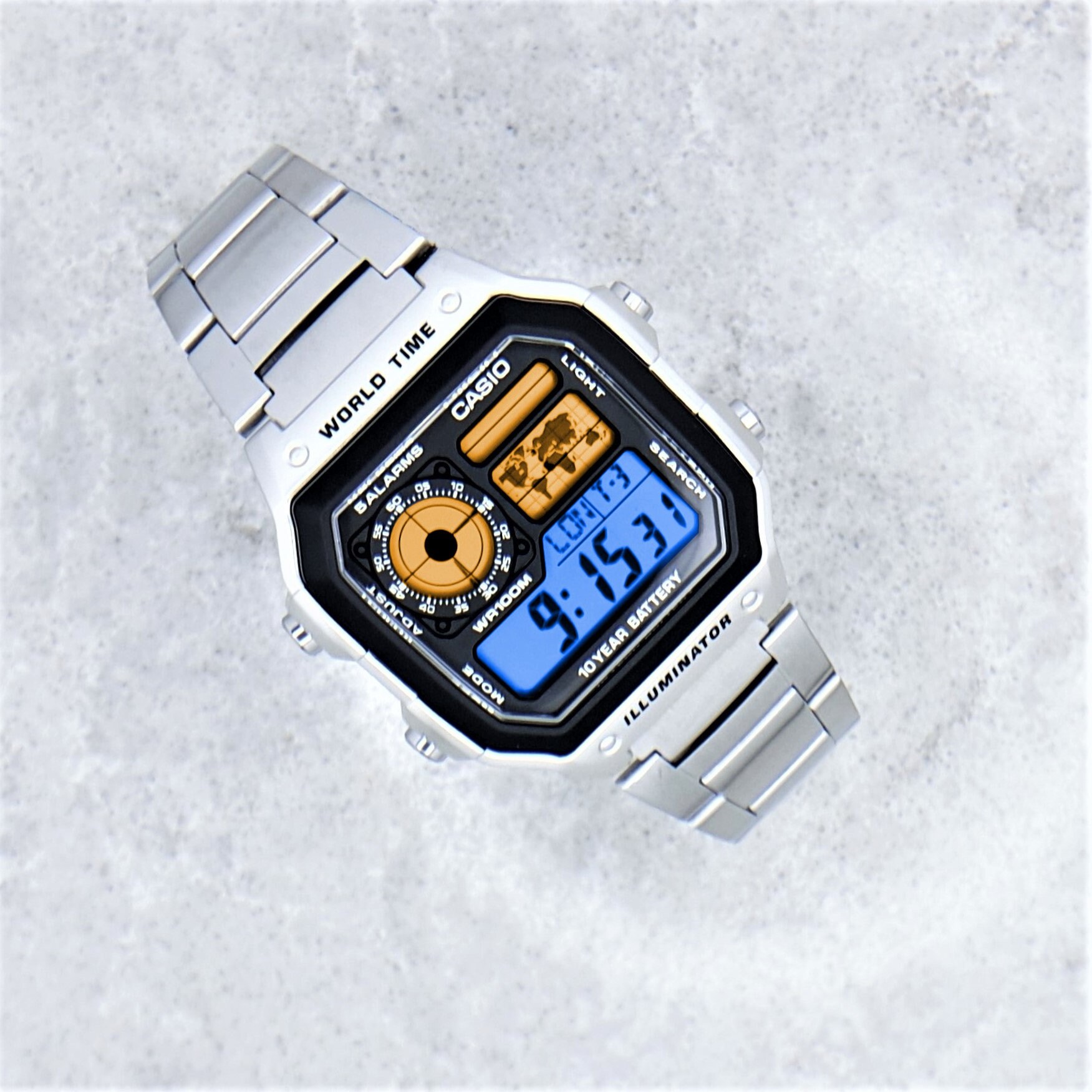 Casio classic world time watch Clearance