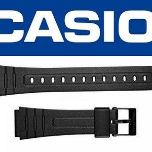 Genuine Casio 18mm Watch Strap Band for F-91W F-105W F-106 F-28W F-94W (BLACK)
