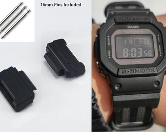 Strap Adapters for G-Shock, 16 x 22mm, Set of 2 (Strap tool & 16mm spring bars included).