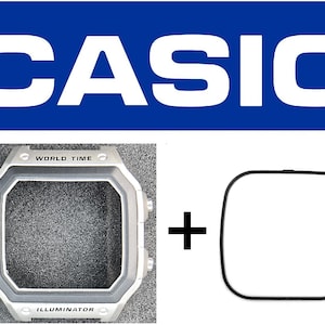 Genuine Casio Watch Case and gasket, for AE-1200 / AE-1300 / WS-1600H (Casio Royale), Silver