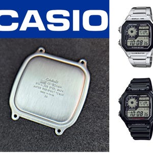 Genuine Casio Watch Case Back Plate, AE-1200 / AE-1300 / WS-1600H (Casio Royale), Stainless steel