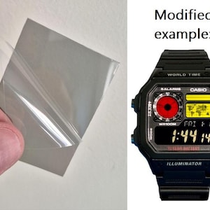 Negative polarising film for digital watch mods. Dimensions: (60mm x 45mm) /  (2.4&quot; x 1.8&quot;)