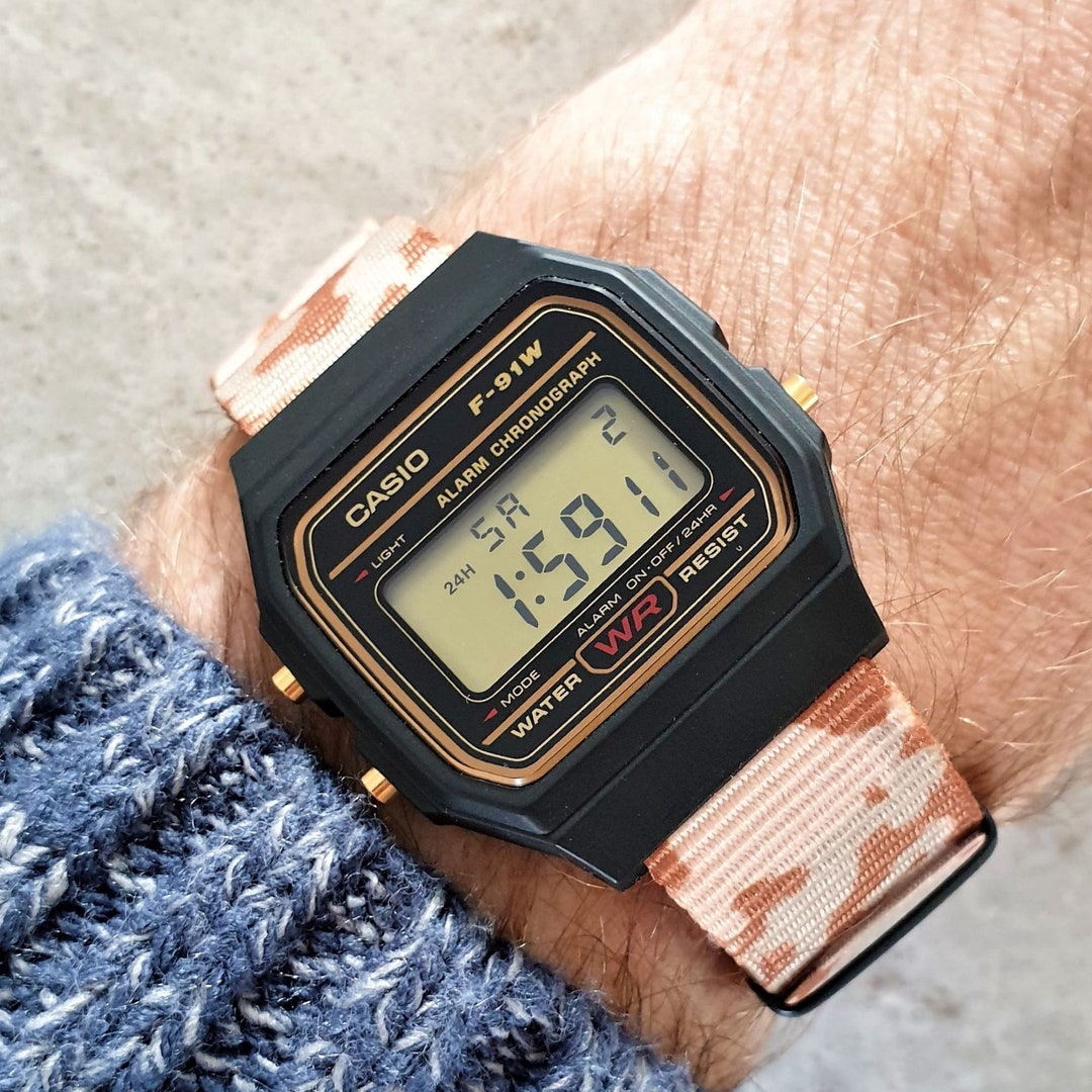 Casio F91w Gold 