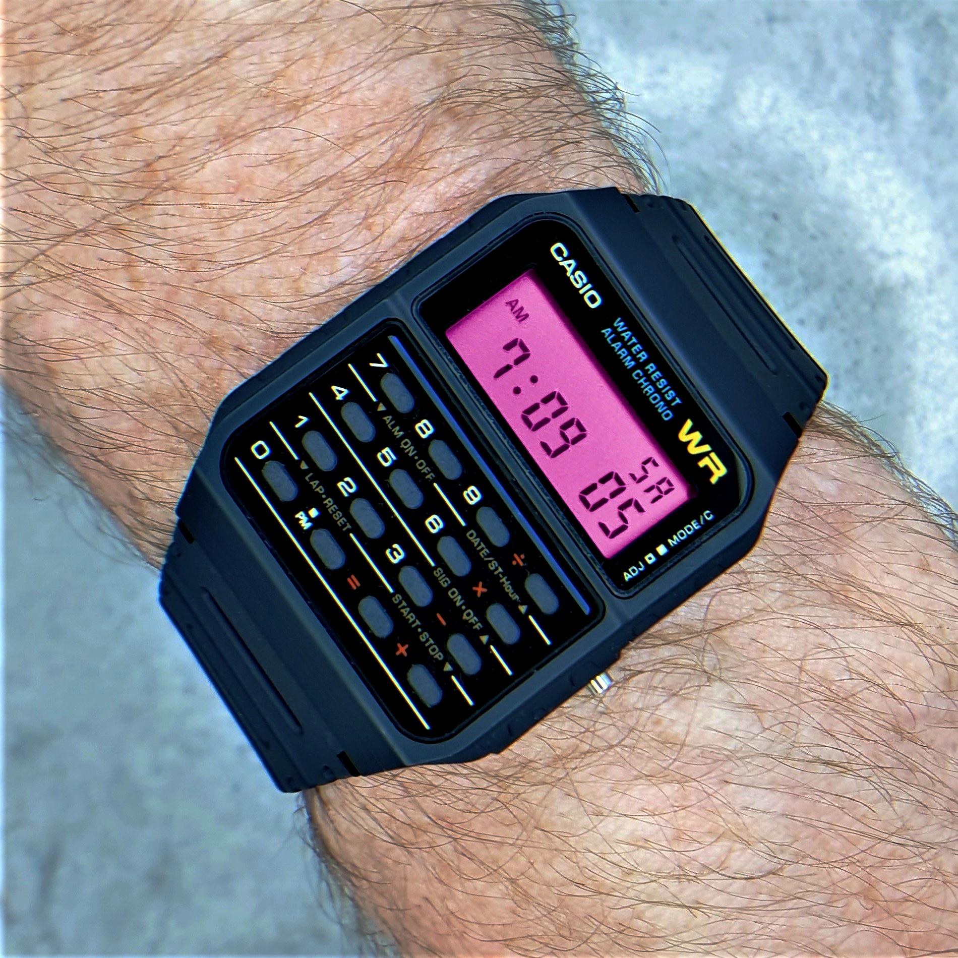 Casio Calculator Watch With Pink Screen Mod (CA-53W-1ER) - Etsy