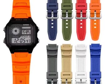 Cinturino Per Orologio Casio W800H / W-800 / 10268612 Plastica 18mm - Foto 9