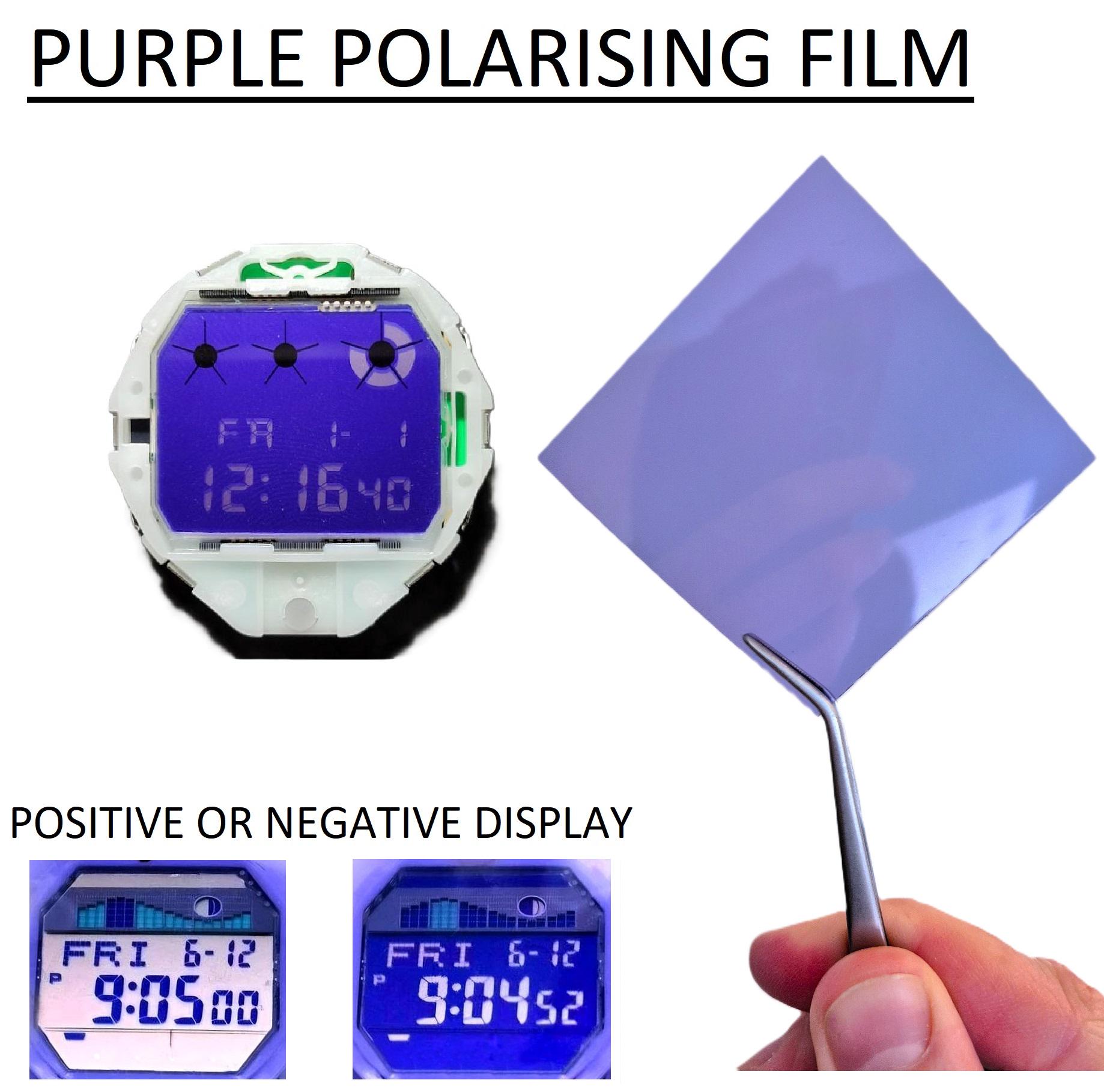 Film Polarisé Orange Adhésif Pour Cadran Casio G-Shock – Modification Négative