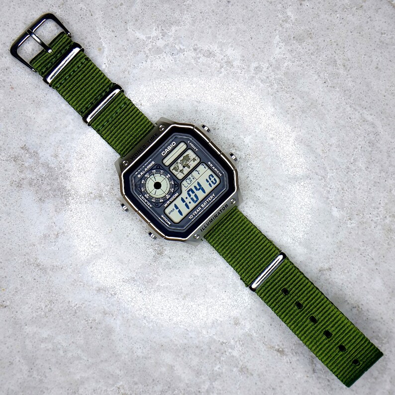 casio world time green
