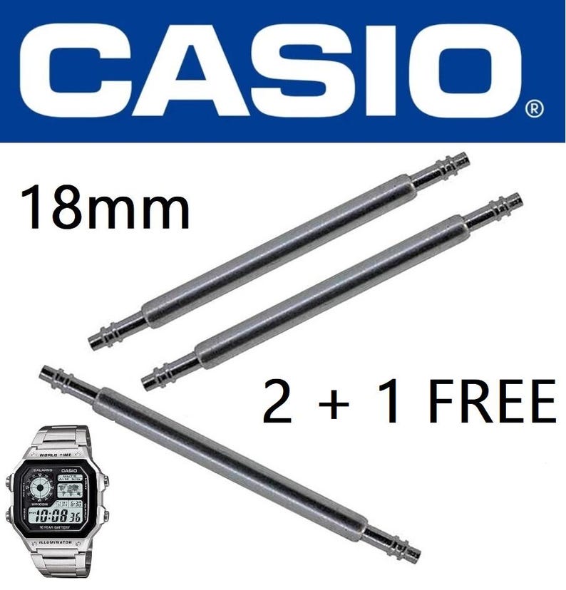 Genuine Casio Watch Strap Spring Bar / Spring Rod, 18mm, Set of Two ...