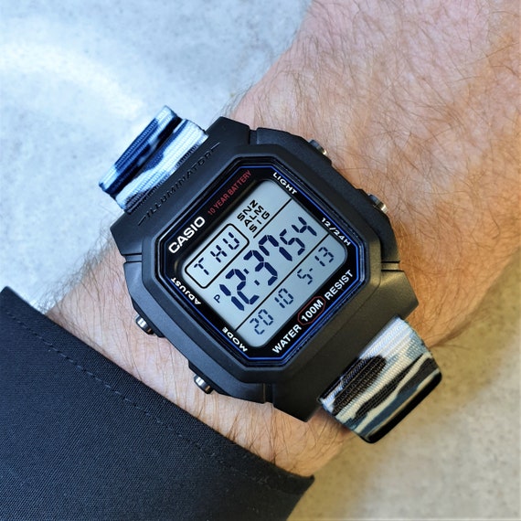 Casio nylon strap watch outlet