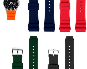 Silicone Watch Strap for Casio Duro / Marlin / Swordfish ( MDV-106, MDV-107 )(22mm, Free Tool Included)