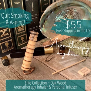 Inhalateur d&#39;arôme Quit de styx en chêne Elite | Diffuseur | Accessoires huiles essentielles | Stylo d&#39;aromathérapie | Inhalateur d&#39;aromathérapie | Cadeau | HE