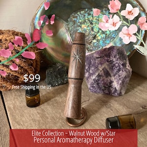 Inhalateur d&#39;arômes de bois de noyer de source durable Elite | Quitter Styx | Huile essentielle | Diffuseur | Stylo d&#39;aromathérapie | à infuseur d&#39;HE | Emitto