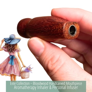 Arrêter de fumer Styx Aroma Inhaler | Embouchure sculptée à la main Elite BloodWood | Diffuseur | Huile essentielle | Stylo d&#39;aromathérapie | Récupération | Inhalateur nasal d&#39;HE