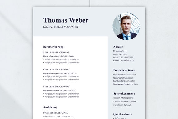 German Resume Example 1131x1600