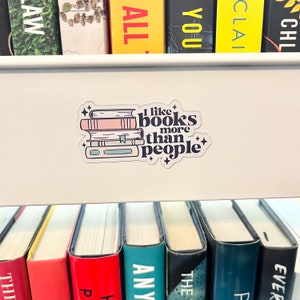 Bücherwagen-Magnet • Ich mag Bücher mehr als Menschen • Lesemagnet