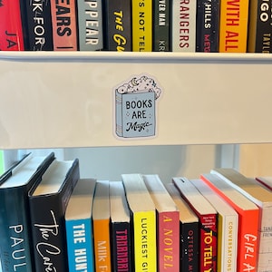 Bücherwagenmagnet • Buchmagnet • Lesemagnet • Bücher sind magisch