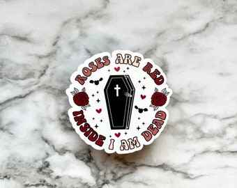 Valentines Sticker • Goth Valentines Day • Dead Inside Sticker • Goth Stickers