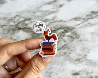 Reading is Rad Carl Acrylic Pin • Handmade Pins • Bookish Pins • Booktok • StephReadsAlot