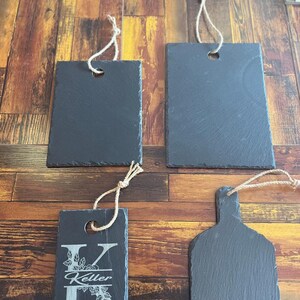 Custom Laser Engraved Slate Cutting Board, Personalized Design