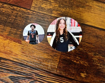 Custom Photo Pin - HD Photo- Two Sizes- Personalized- Aluminum Or FRP Material