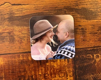 Custom Photo Hardboard Coaster - Set of 2 or Set of 4-1 sided- High Quality Material- Personalized- Free Shipping