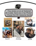 Custom Photo Air Freshener-Double Sided with 1-2 Different Pics Per Freshie-80+ Scents -Personalized-Cute Mirror-Your Photo-Car Scent-Truck