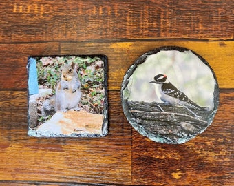 Custom Photo Slate Coasters - HD Photo - Personalized-Wedding-Anniversary-Birth- Family-Boudoir